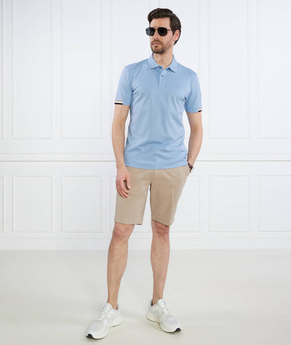 HUGO BOSS REGULAR-FIT POLO SHIRT WITH EMBROIDERED LOGO | SKY BLUE