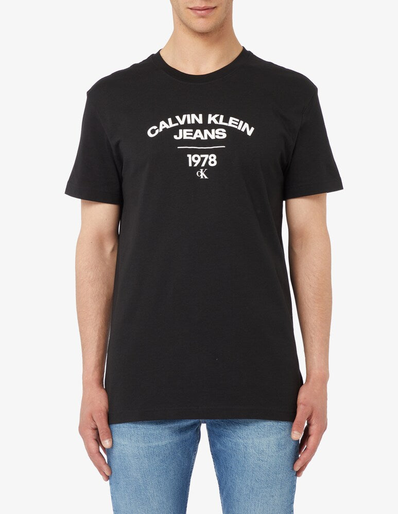 Calvin Klein Jeans Varsity Logo T-Shirt | Black