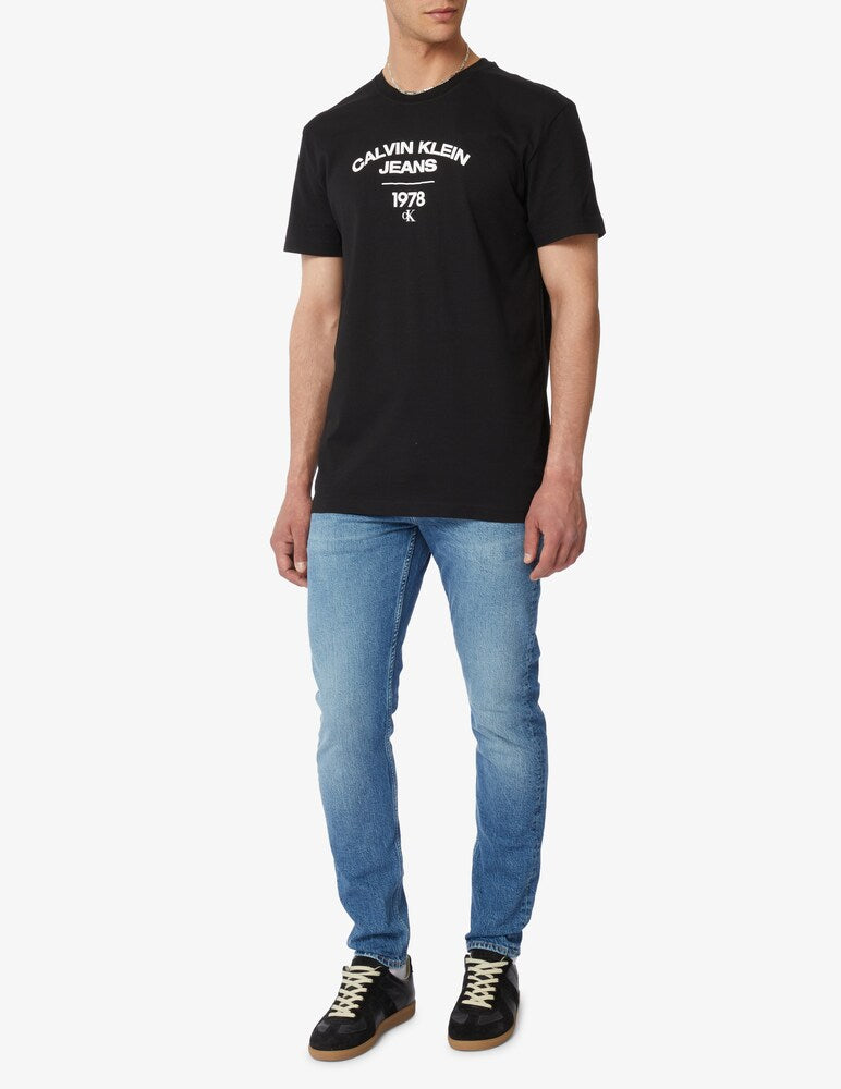 Calvin Klein Jeans Varsity Logo T-Shirt | Black