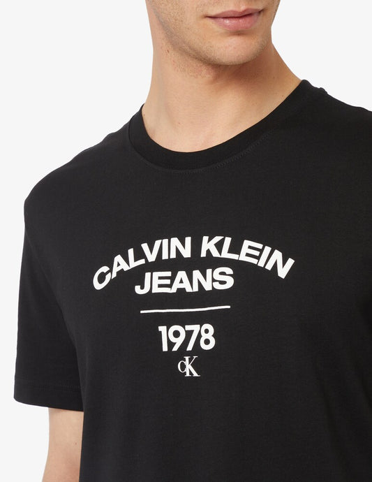 Calvin Klein Jeans Varsity Logo T-Shirt | Black