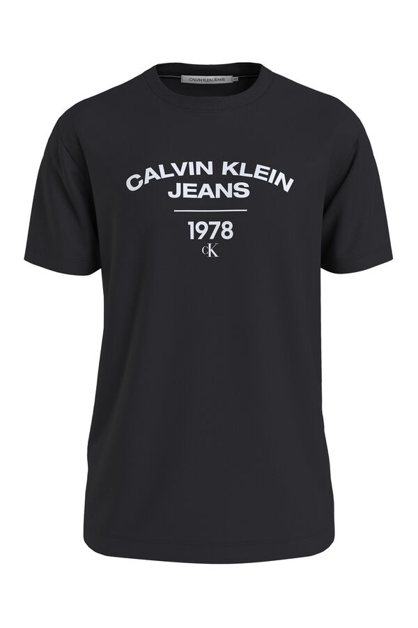 Calvin Klein Jeans Varsity Logo T-Shirt | Black