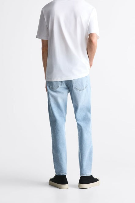 ZARA-TAPERED SLIM JEANS-MEN | SKY BLUE