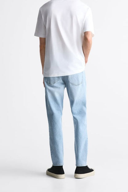 ZARA-TAPERED SLIM JEANS-MEN | SKY BLUE