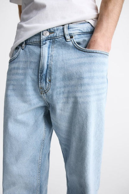 ZARA-TAPERED SLIM JEANS-MEN | SKY BLUE